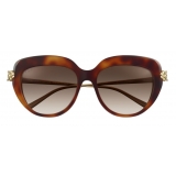 Cartier - Cat Eye - Tortoiseshell Composite Graduated Brown Lenses - Panthère de Cartier - Sunglasses - Cartier Eyewear