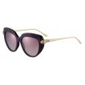 Cartier - Cat Eye - Burgundy Composite Graduated Burgundy Lenses - Panthère de Cartier - Sunglasses - Cartier Eyewear