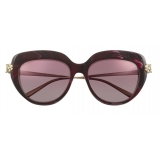 Cartier - Cat Eye - Burgundy Composite Graduated Burgundy Lenses - Panthère de Cartier - Sunglasses - Cartier Eyewear