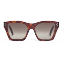 Céline - Cat Eye Sunglasses in Acetate with Polarized Lenses - Dark Havana - Sunglasses - Céline Eyewear