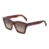 Céline - Cat Eye Sunglasses in Acetate with Polarized Lenses - Dark Havana - Sunglasses - Céline Eyewear