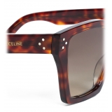 Céline - Cat Eye Sunglasses in Acetate with Polarized Lenses - Dark Havana - Sunglasses - Céline Eyewear