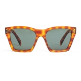 Céline - Cat Eye Sunglasses in Acetate with Crystals - Striped Havana - Sunglasses - Céline Eyewear