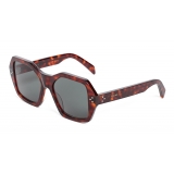 Céline - Oversized Sunglasses in Acetate - Dark Havana - Sunglasses - Céline Eyewear