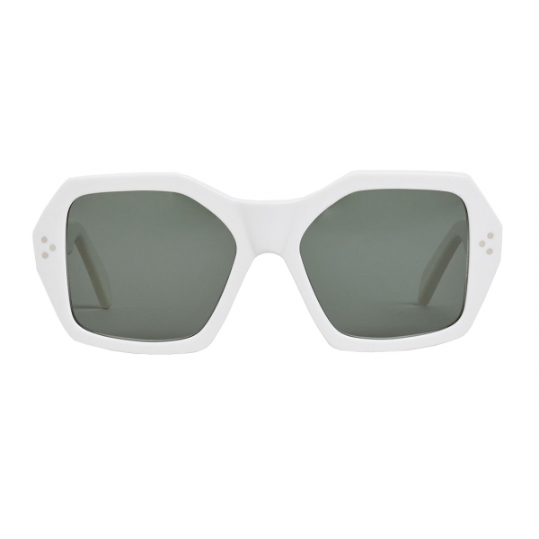 Céline - Oversized Sunglasses in Acetate - White - Sunglasses - Céline Eyewear