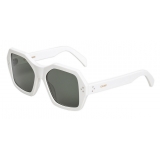 Céline - Oversized Sunglasses in Acetate - White - Sunglasses - Céline Eyewear