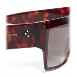 Céline - Occhiali da Sole Rettangolari in Acetato - Havana Scuro - Occhiali da Sole - Céline Eyewear