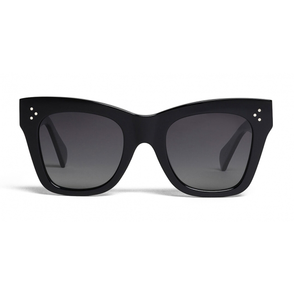 Céline - Cat Eye Sunglasses in Acetate with Polarized Lenses - Black - Sunglasses - Céline Eyewear