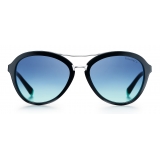 Tiffany & Co. - Occhiale da Sole Pilot - Nero Blu Argento - Collezione Tiffany T - Tiffany & Co. Eyewear