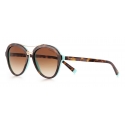 Tiffany & Co. - Pilot Sunglasses - Tortoise Blue Gold Brown - Tiffany T Collection - Tiffany & Co. Eyewear
