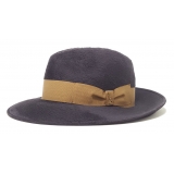Doria 1905 - Vlad - Fedora Hat Graphite Walnut - Accessories - Handmade Artisan Italian Cap