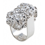 Ab Ove - Twine Rectangular Ring in Silver - Twine Collection - Handcrafted Ring - High Quality Luxury