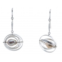 Ab Ove - Earrings in Silver with River Baroque Pearls - Kinetic Collection - Handcrafted Earrings - High Quality Luxury