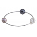 Ab Ove - Bracelet in Silver with Three River Baroque Pearls - Venus Collection - Handcrafted Bracelet - High Quality Luxury
