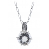 Ab Ove - Pendente in Argento con Cristallo di Rocca ct 20 - Collezione Iris - Collana Artigianale - Alta Qualità Luxury
