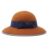 Doria 1905 - Isotta - Chapeline Reversible Pumpkin Black Saraceno - Accessories - Handmade Artisan Italian Cap