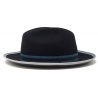 Doria 1905 - Dinamo - Cappello Fedora Nero Saraceno Grigio Petrolio - Accessori - Cappello Artigianale Italiano