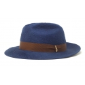 Doria 1905 - Roberto - Fedora Hat Blue Cocoa - Accessories - Handmade Artisan Italian Cap