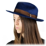 Doria 1905 - Roberto - Fedora Hat Blue Cocoa - Accessories - Handmade Artisan Italian Cap