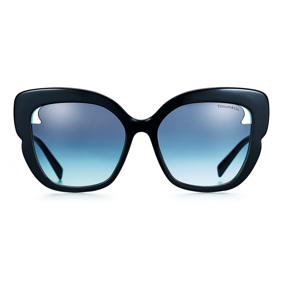 Tiffany & Co. - Square Sunglasses - Black Tiffany Blue® - Tiffany Paper ...
