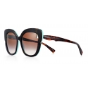 Tiffany & Co. - Square Sunglasses - Black Tiffany Blue® Brown - Tiffany Paper Flowers Collection - Tiffany & Co. Eyewear