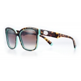 Tiffany & Co. - Square Sunglasses - Tortoise Tiffany Blue Brown - Return to Tiffany Collection - Tiffany & Co. Eyewear