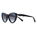 Tiffany & Co. - Cat Eye Sunglasses - Black Tiffany Blue Gray - Tiffany Paper Flowers Collection - Tiffany & Co. Eyewear