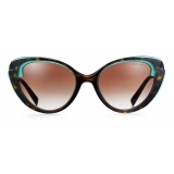 Tiffany & Co. - Cat Eye Sunglasses - Tortoise Tiffany Blue Brown - Tiffany Paper Flowers Collection - Tiffany & Co. Eyewear