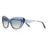 Tiffany & Co. - Occhiale da Sole Cat Eye - Blu Scuro Argentato - Collezione Diamond Point - Tiffany & Co. Eyewear