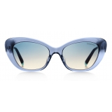 Tiffany & Co. - Cat Eye Sunglasses - Dark Blue Silver - Tiffany Diamond Point Collection - Tiffany & Co. Eyewear