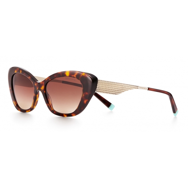 Tiffany & Co. - Cat Eye Sunglasses - Tortoise Pale Gold Brown - Tiffany Diamond Point Collection - Tiffany & Co. Eyewear