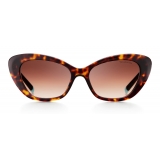 Tiffany & Co. - Cat Eye Sunglasses - Tortoise Pale Gold Brown - Tiffany Diamond Point Collection - Tiffany & Co. Eyewear