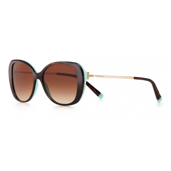 Tiffany & Co. - Butterfly Sunglasses - Tortoise Blue Gold Brown - Tiffany T Collection - Tiffany & Co. Eyewear