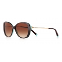 Tiffany & Co. - Butterfly Sunglasses - Tortoise Blue Gold Brown - Tiffany T Collection - Tiffany & Co. Eyewear
