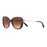Tiffany & Co. - Butterfly Sunglasses - Tortoise Blue Gold Brown - Tiffany T Collection - Tiffany & Co. Eyewear