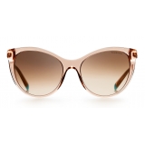 Tiffany & Co. - Occhiale da Sole Butterfly - Beige Dorato Chiaro Marroni - Collezione Diamond Point - Tiffany & Co. Eyewear
