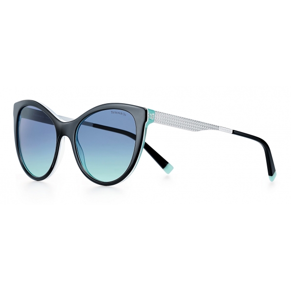 Tiffany & Co. - Occhiale da Sole Butterfly - Nero Blu Argento - Collezione Diamond Point - Tiffany & Co. Eyewear