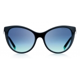 Tiffany & Co. - Occhiale da Sole Butterfly - Nero Blu Argento - Collezione Diamond Point - Tiffany & Co. Eyewear