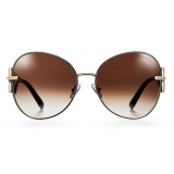 Tiffany & Co. - Butterfly Oversized Sunglasses - Gold Black Brown - Tiffany T Collection - Tiffany & Co. Eyewear