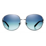 Tiffany & Co. - Rectangular Sunglasses - Silver Gray Tiffany Blue - Tiffany Infinity Collection - Tiffany & Co. Eyewear