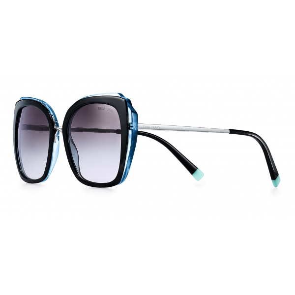 Tiffany & Co. - Square Sunglasses - Black Tiffany Blue Silver - Tiffany Infinity Collection - Tiffany & Co. Eyewear