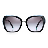 Tiffany & Co. - Square Sunglasses - Black Tiffany Blue Silver - Tiffany Infinity Collection - Tiffany & Co. Eyewear