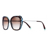 Tiffany & Co. - Square Sunglasses - Tortoise Tiffany Blue Brown - Tiffany Infinity Collection - Tiffany & Co. Eyewear