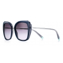 Tiffany & Co. - Occhiale da Sole Quadrato - Blue Argento Grigie - Collezione Tiffany Infinity - Tiffany & Co. Eyewear