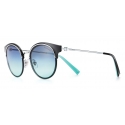 Tiffany & Co. - Round Sunglasses - Silver Blue - Tiffany T Collection - Tiffany & Co. Eyewear