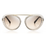 Tiffany & Co. - Occhiale da Sole Pilot - Grigio Dorato Chiaro Marroni - Collezione Tiffany T - Tiffany & Co. Eyewear