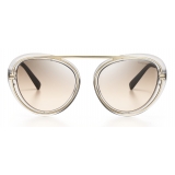 Tiffany & Co. - Pilot Sunglasses - Light Gray Pale Gold Brown - Tiffany T Collection - Tiffany & Co. Eyewear