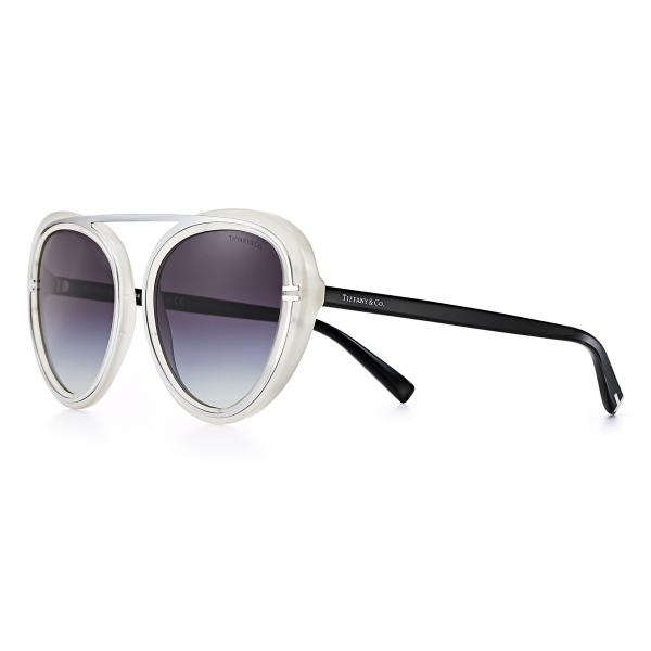 Tiffany & Co. - Pilot Sunglasses - Ivory Silver Gray - Tiffany T Collection - Tiffany & Co. Eyewear
