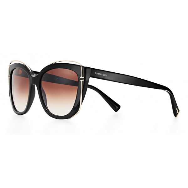 Tiffany & Co. - Pilot Sunglasses - Black Pale Gold Brown - Tiffany T Collection - Tiffany & Co. Eyewear