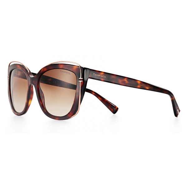 Tiffany & Co. - Pilot Sunglasses - Tortoise Rose Gold Brown - Tiffany T Collection - Tiffany & Co. Eyewear